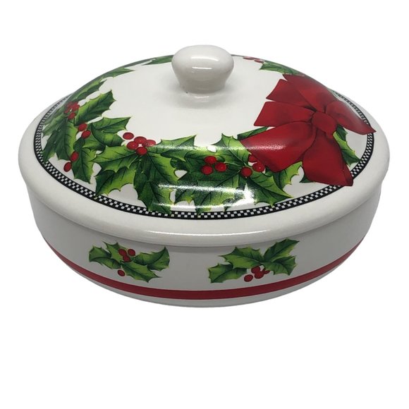 See's Candies Holiday Sees Candies Ceramic Round Christmas Bow